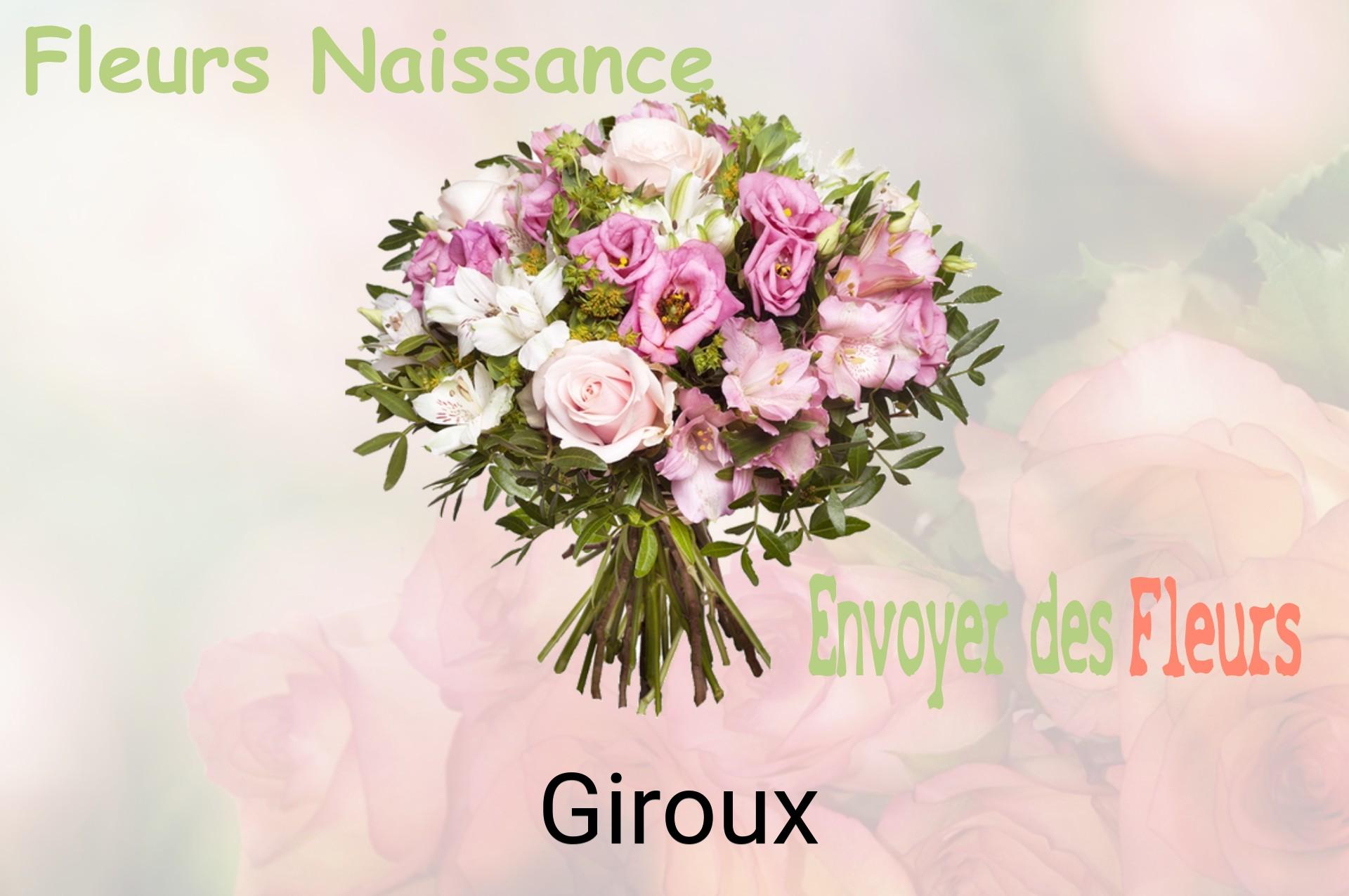 Bouquet de fleurs de naissance livré à Giroux
