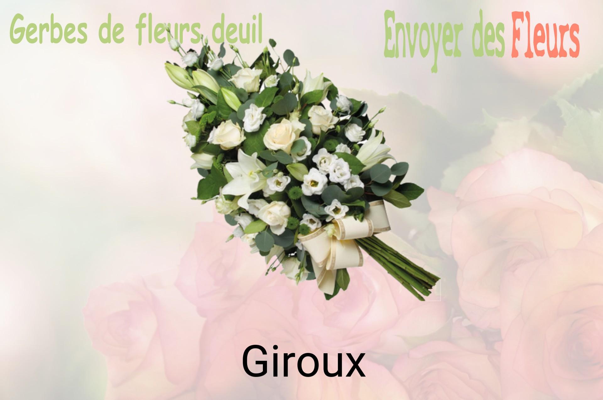 Gerbe de fleurs de deuil livrée à Giroux